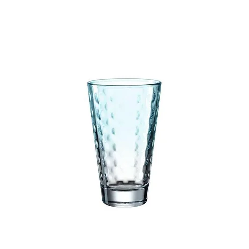 Jardin au quotidien:Verre 30 cl LD coloris bleu menthe Optic Pastel - Ø 8 x 13,2 cm
