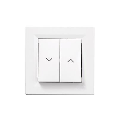 Interrupteur encastrable – Commande volet roulant 2 boutons complet Schneider Electric Asfora blanc