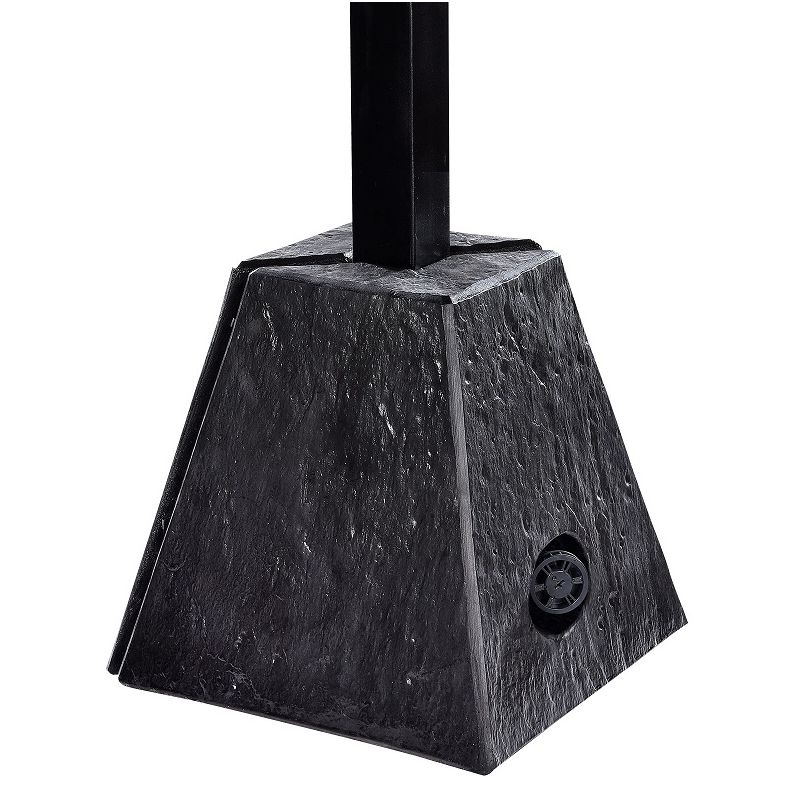 Lest tonnelle 46 kg en béton ciré noir - Stabilité garantie