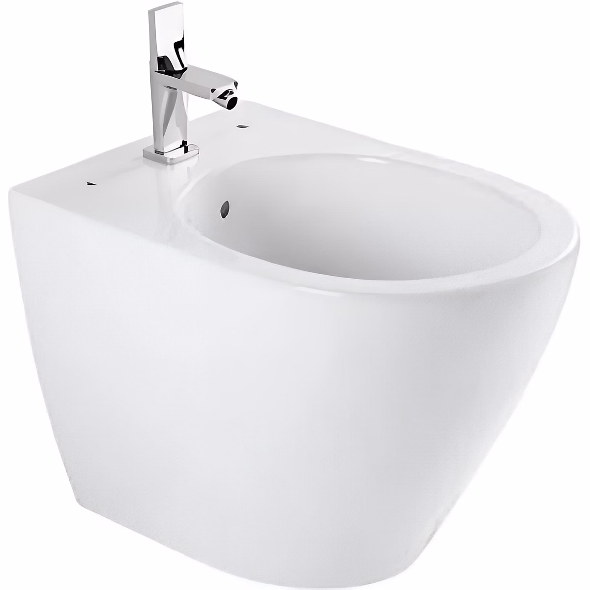 Bidet céramique traditionnelle SANINDUSA Sanlife avec trous pour abattant (non inclus) blanc – Réf. KBCNJKBYR9086270787