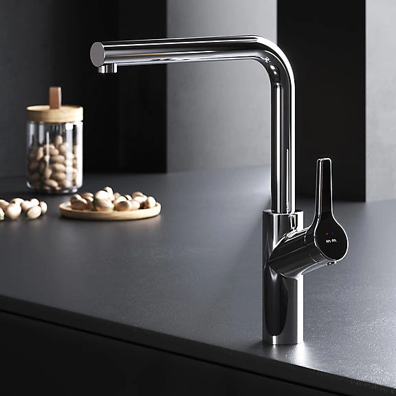 AM.PM Mitigeur de cuisine avec bec rotatif – Chromé FXB05000 X, Joy S