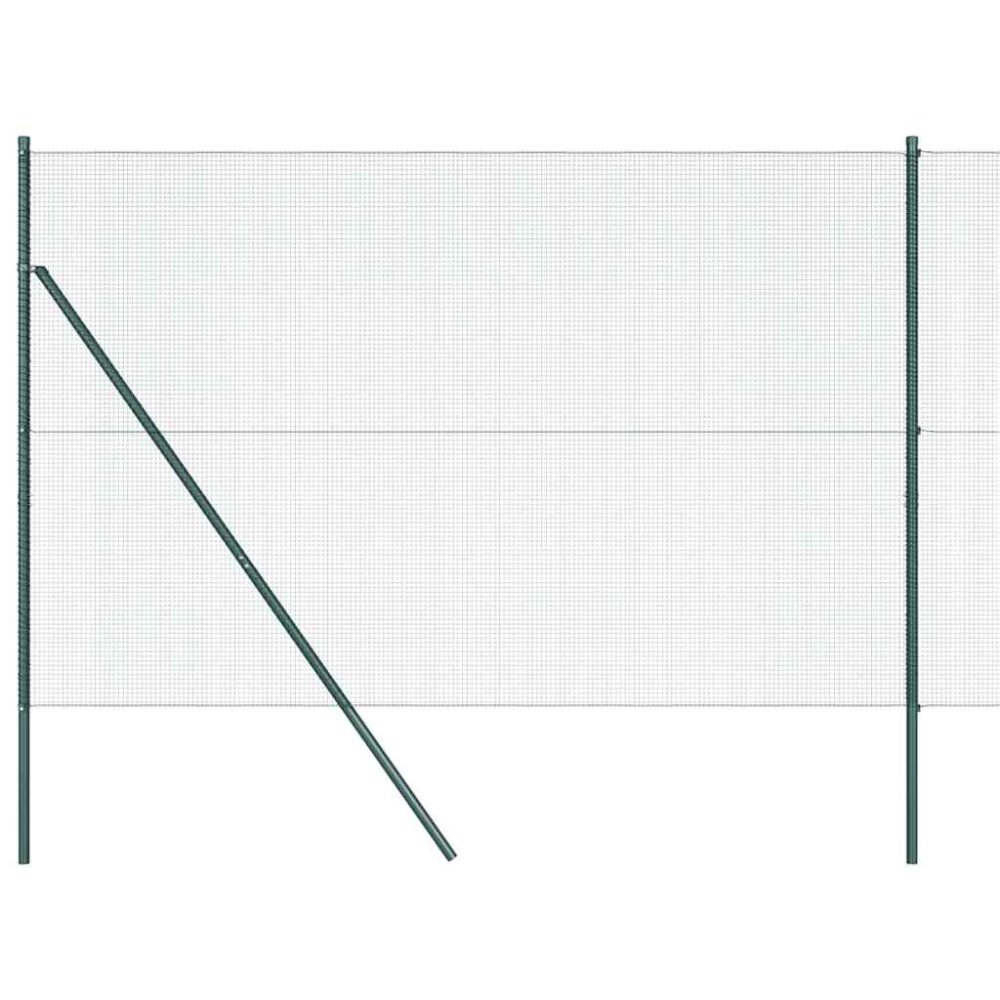 vidaXL Clôture en fils soudés pour fixation au sol 10 x 1,6 m Vert