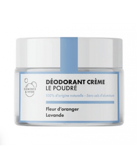 Clemence et Vivien - Baume déodorant Le poudré Fleur d'Oranger Lavande - 50 gr