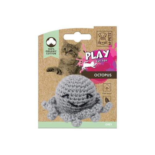 JOUET POUR CHAT MPETS® OCTOPUS COTON 100% BIO GRIS