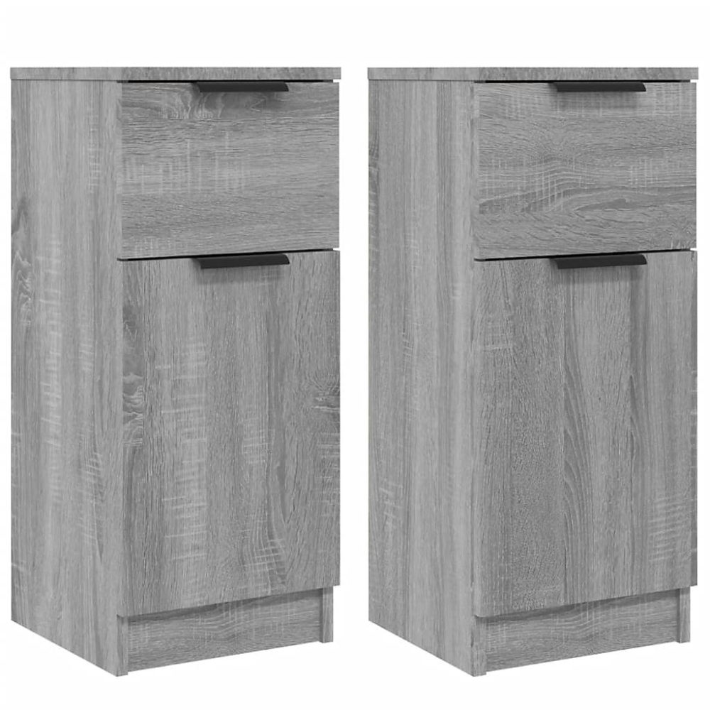 Buffets 2 pcs Sonoma gris 30 × 30 × 70 cm Bois d'ingénierie vidaXL