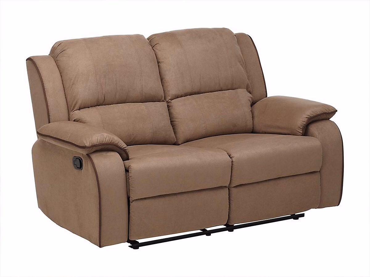 Canapé 2 places relax en microfibre HERNANI – Taupe