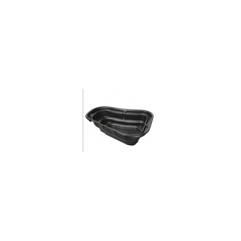 Bassin préformé 750L noir - 2m02 avec paliers de plantation