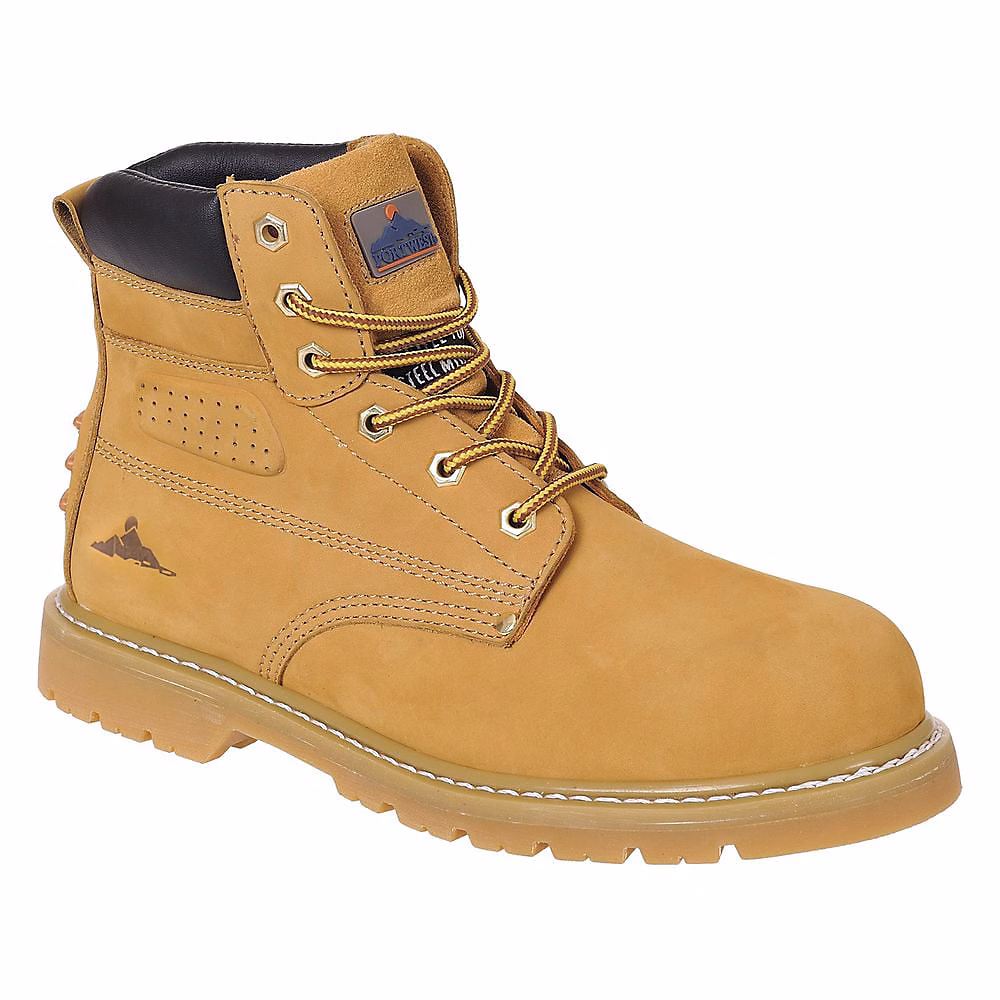 Chaussures de sécurité et chaussettes – Chaussures de sécurité montantes Brodequin Nubuck Steelite SBP HRO Portwest Miel 42