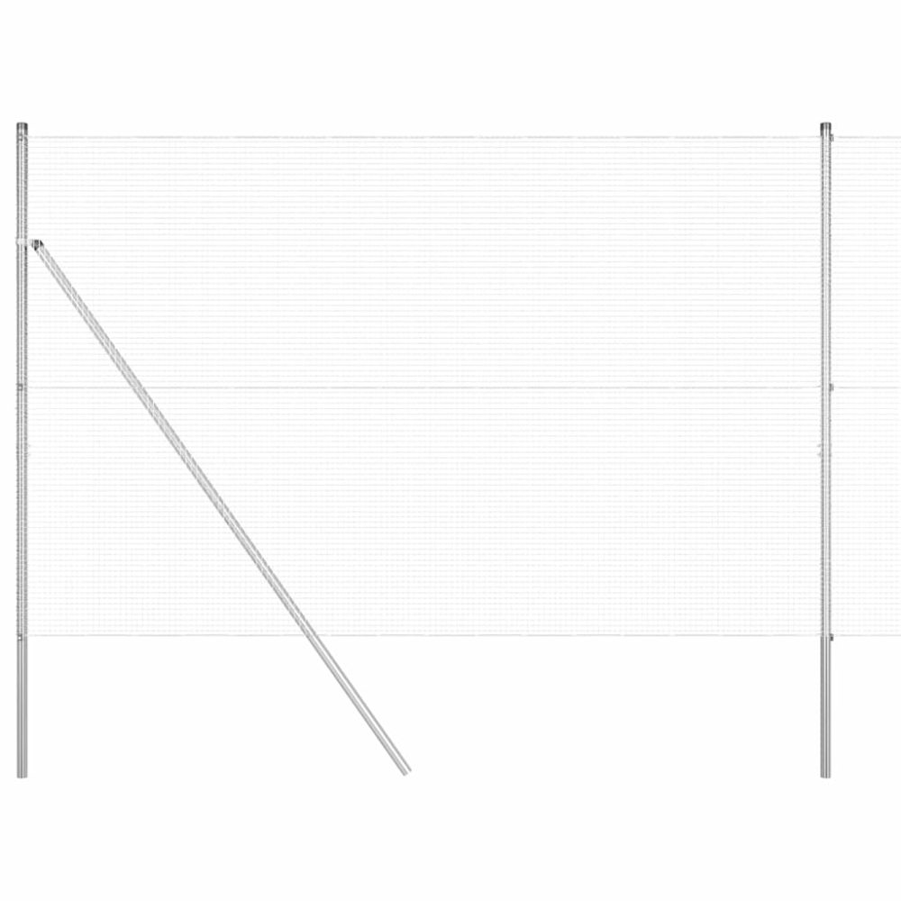 vidaXL Clôture en fils soudés pour fixation au sol 50 x 1,6 m Argenté