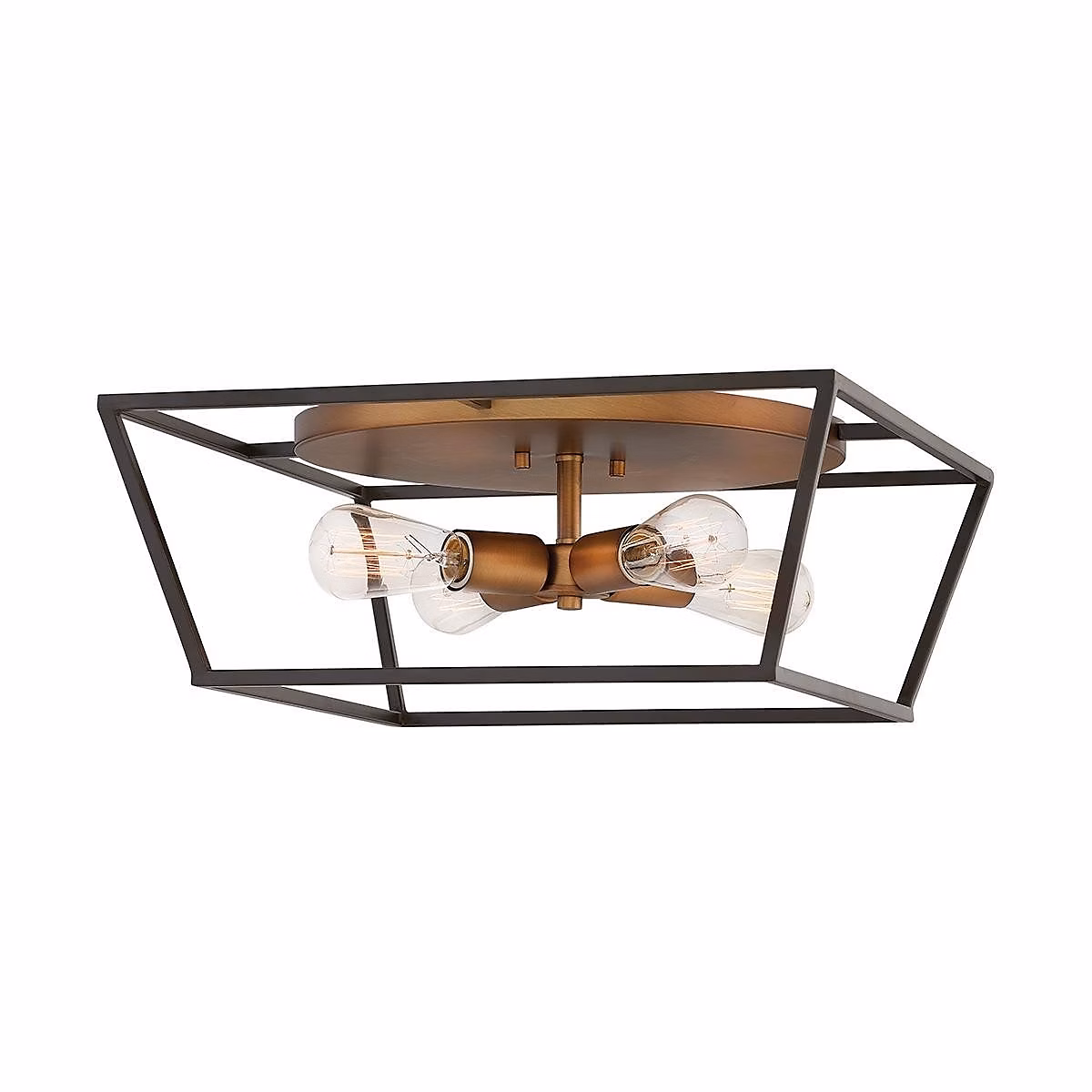 Elstead Hinkley Fulton Plafonnier semi-affleurant à bras multiples bronze avec accents en laiton héritage – Réf. LTHQXDSNR8438231547