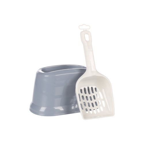 PELLE À LITIÈRE POUR CHAT FLAMINGO® - GRIS - 21,5x12xH28CM