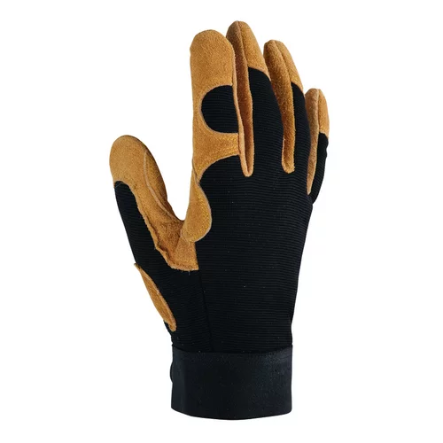 Jardin en extérieur：Gant de jardinage Control coloris Marron en polyester et cuir