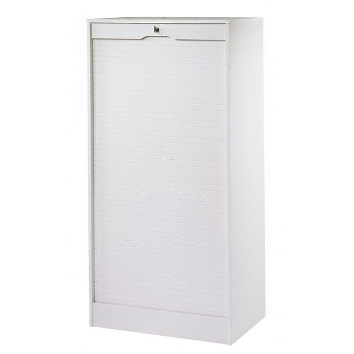 Classeur à Rideau Largeur 70 cm Hauteur 140 cm 16 Niches 2 Kits DS – Blanc, L 70 x l 44 x H 140 cm