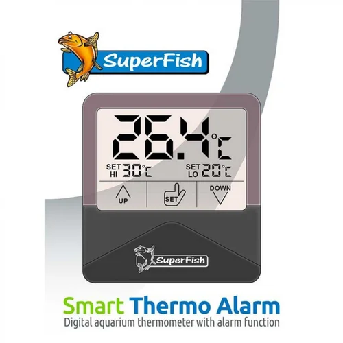 Mon jardin：Thermomètre numérique aquarium, avec alarme, SUPERFISH Smart Thermo Alarm