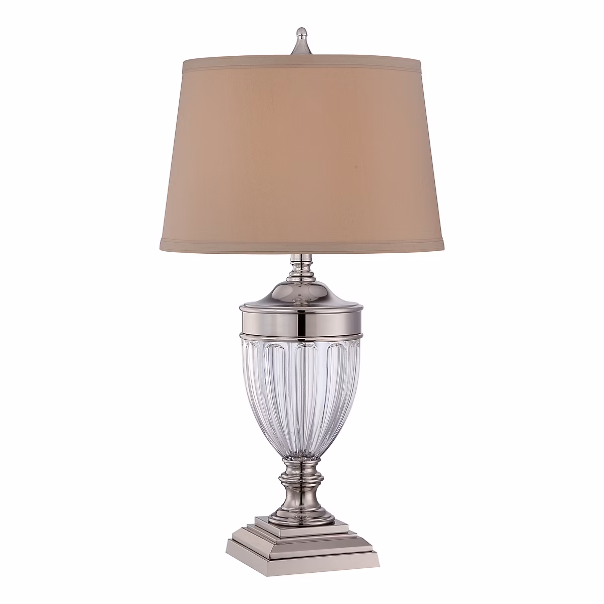 Elstead Dennison – Lampe de table à 1 lumière, nickel poli, E27