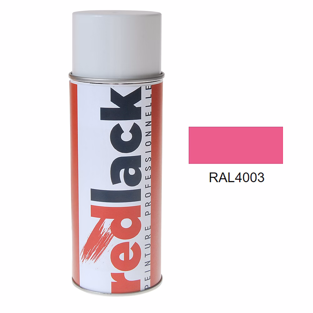 Bombe de peinture Aérosol – spray, 400ml, RAL 4003 Violet bruyère, Mat, multisupport, Redlack, RAL4003