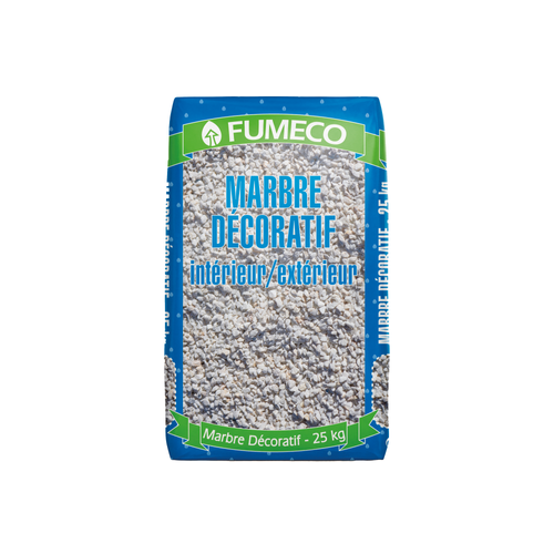MARBRE DÉCORATIF BLANC 5/8 FUMECO® - 25KG