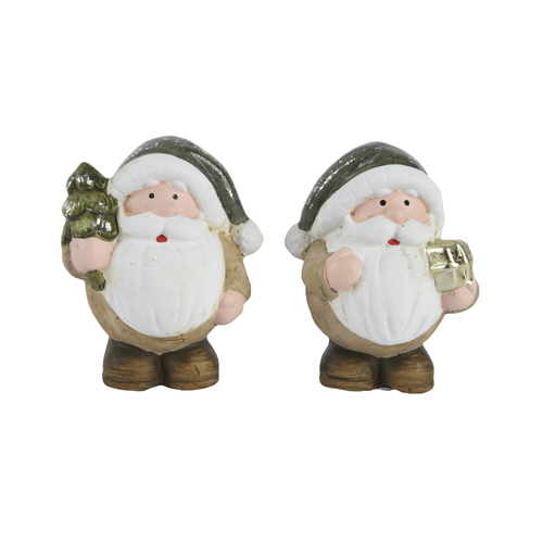 FIGURINE PÈRE NOËL EN TERRE CUITE - H8CM