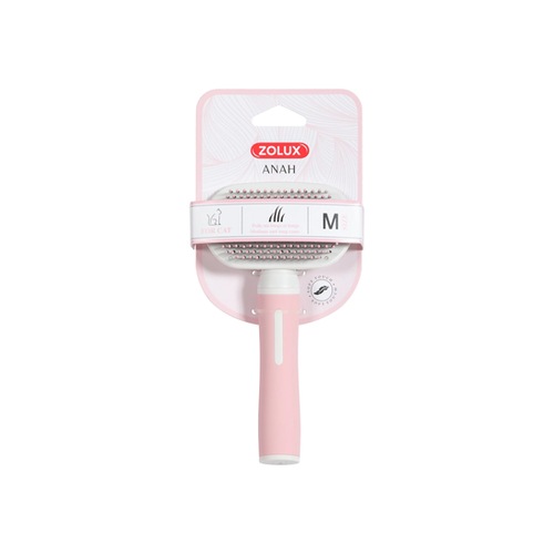 BROSSE SLICKER DOUX RÉTRACTABLE 'ANAH' POUR CHAT ZOLUX® - ROSE - M