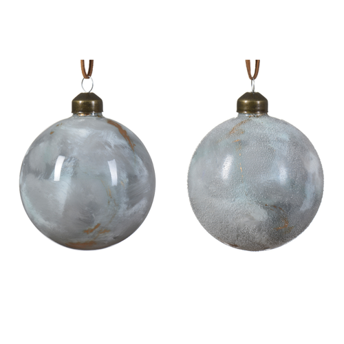 BOULE EN VERRE FINITION SUCRE BRONZE - ∅8CM