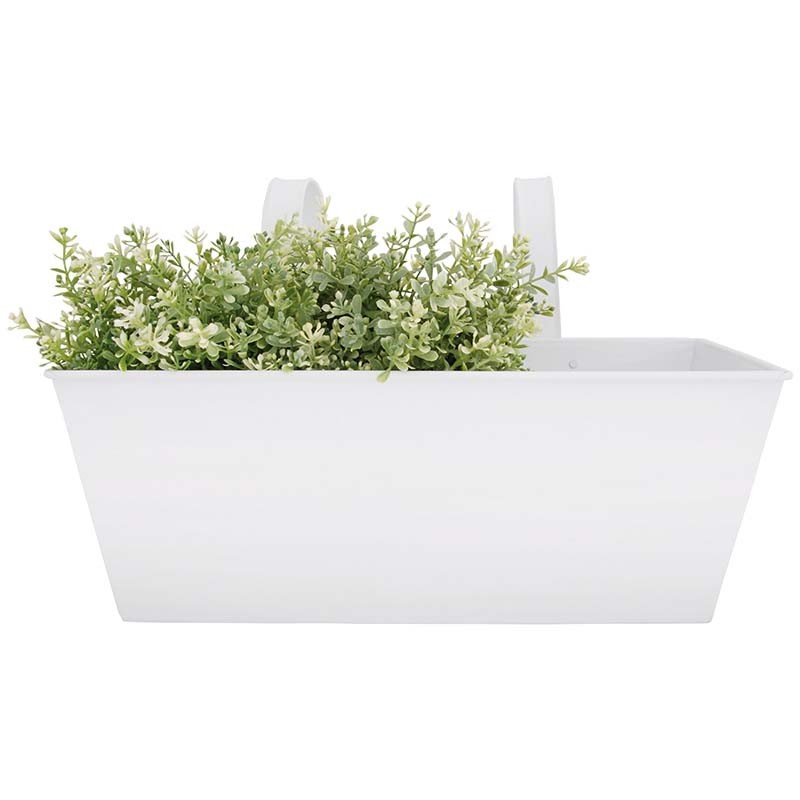 Jardinière blanche en métal