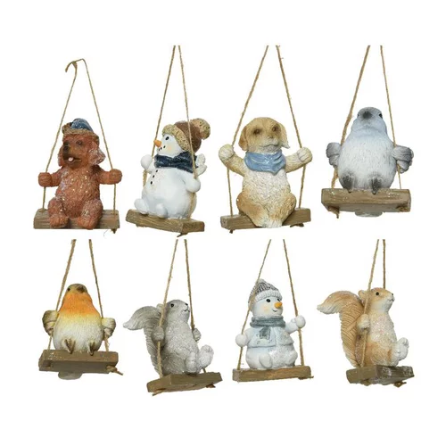 Jardin déco:Animal à suspendre en polyrésine et paillettes - H 6,5 cm
