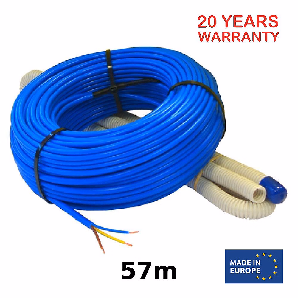 Câble chauffant 57 m THC20-57 – 20 W/m, 230 V, 1140 W