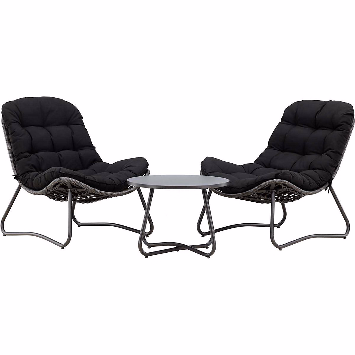 Salon et mobilier de jardin – Ensemble détente 2 chaises et table basse Cala