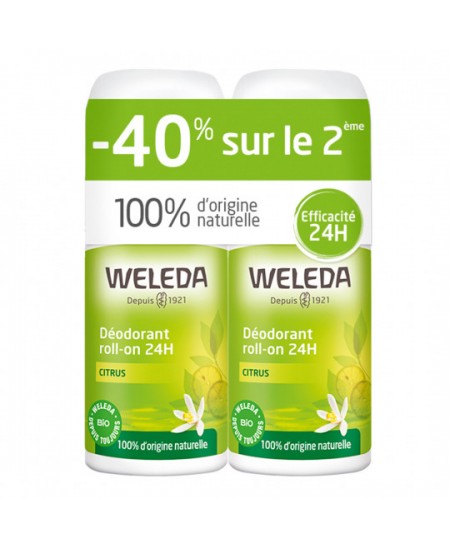 Weleda - Duo Déodorant roll on 24h Citrus – 2 x 50ml