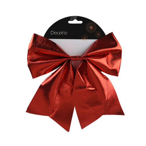 NOEUD DÉCORATIF ROUGE - H24CM