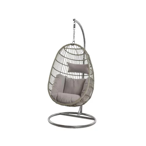 Loisirs au jardin:Chaise à suspendre Corsica couleur grise - 95 x 95 x 195 cm