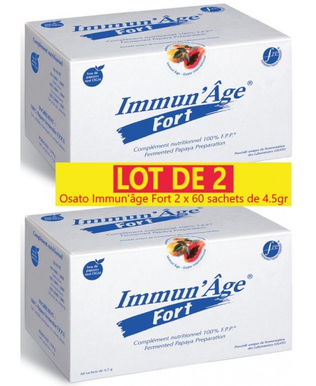 Lot de 2 Immun'Age Osato Fort - 2 x 60 sachets de 4,5g papaye fermentée