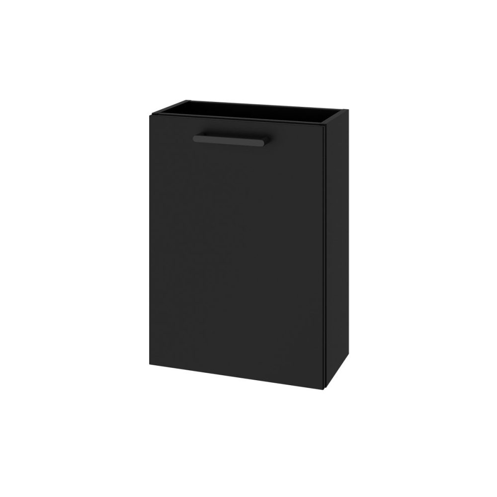 Meuble lave mains suspendu noir mat 1 porte l.43 – 5 x H.55 x P.23,2 cm GoodHome Imandra
