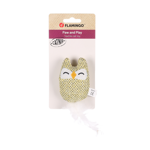 JOUET POUR CHAT FLAMINGO® JAGRE HIBOU JAUNE