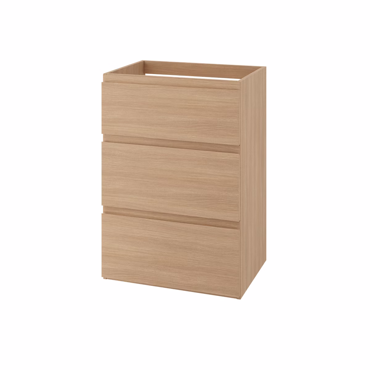 Meuble sous vasque à poser effet chêne clair 3 tiroirs l.60 x H.86 – 5 x P.45 cm GoodHome Imandra