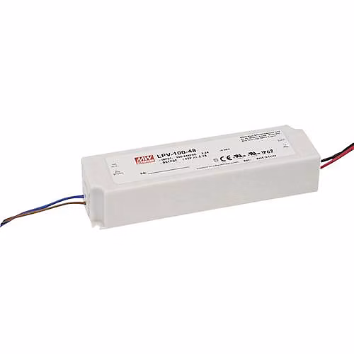 Driver LED Mean Well LPV-100-5 – Alimentation à découpage 5 V DC, 60 W, IP67, boîtier plastique