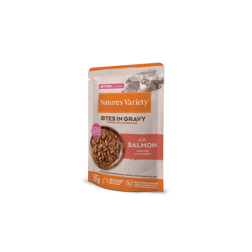 POCHON POUR CHATON NATURE'S VARIETY® - BOUCHÉES EN SAUCE SAUMON - 70G