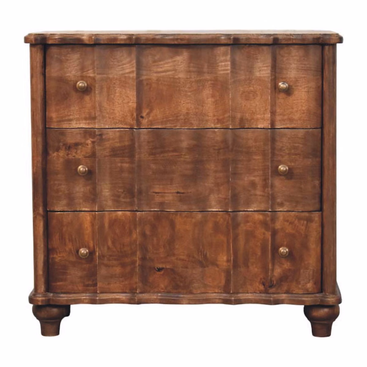 Artisan Furniture Bois massif Camille commode – 3 tiroirs, marron