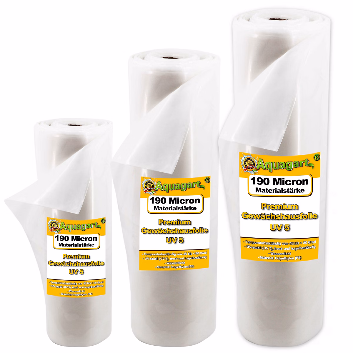 7 m film de jardin – film de serre, UV 5 film de couche froide, 4 m de large Aquagart