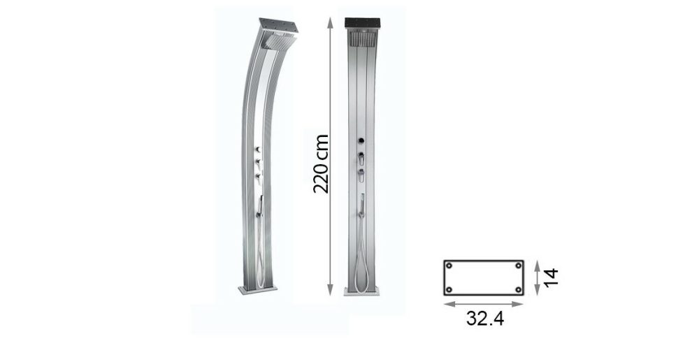 Douche Solaire Courbe Dada - Rafraîchissement Extérieur Optimal | Piscine & Jardin