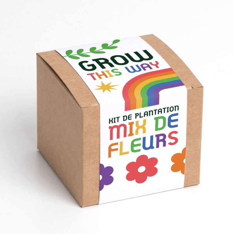 Kit de plantation de fleurs mélangées - Grow this way