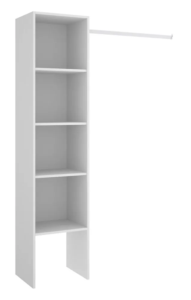 Colonne dressing en panneaux de particules mélaminés coloris blanc – Longueur 137.5 x Profondeur 40.2 x Hauteur 185.5 cm