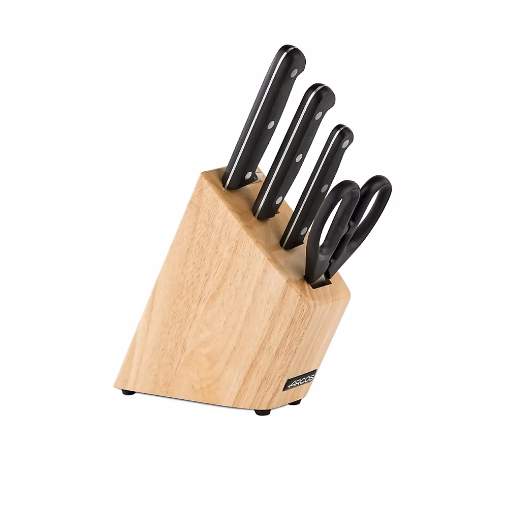 Rangement de cuisine – Bloc de 3 couteaux + ciseaux noir Arcos 285000 universel