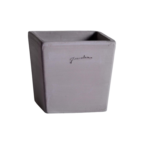 POT CARRÉ GOICOECHEA® - 19CM X 19CM X H19CM - GRISÉ