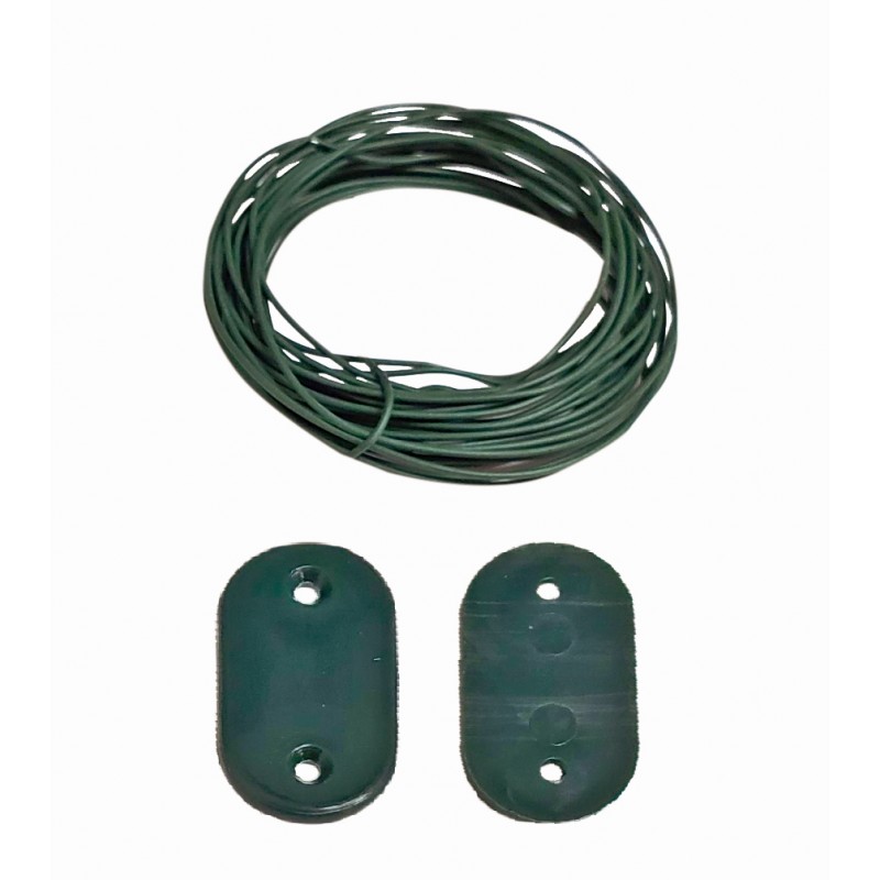 Kit Fixation Brise-Vue Vert - 30 Pastilles + 4m Fil