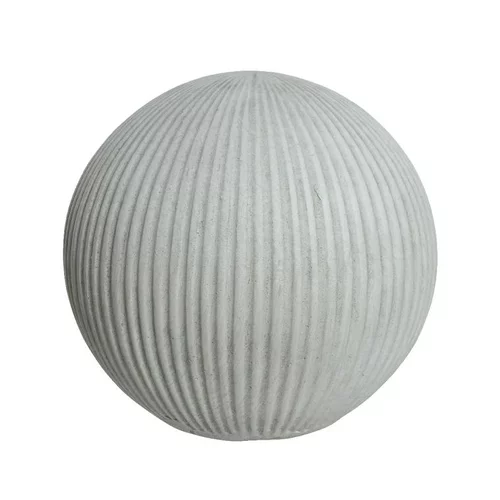 Un choix pratique pour l’extérieur:Décoration d'extérieur en fibre d'argile forme boule coloris blanc cassé - Ø 31,50 x H 29,50 cm