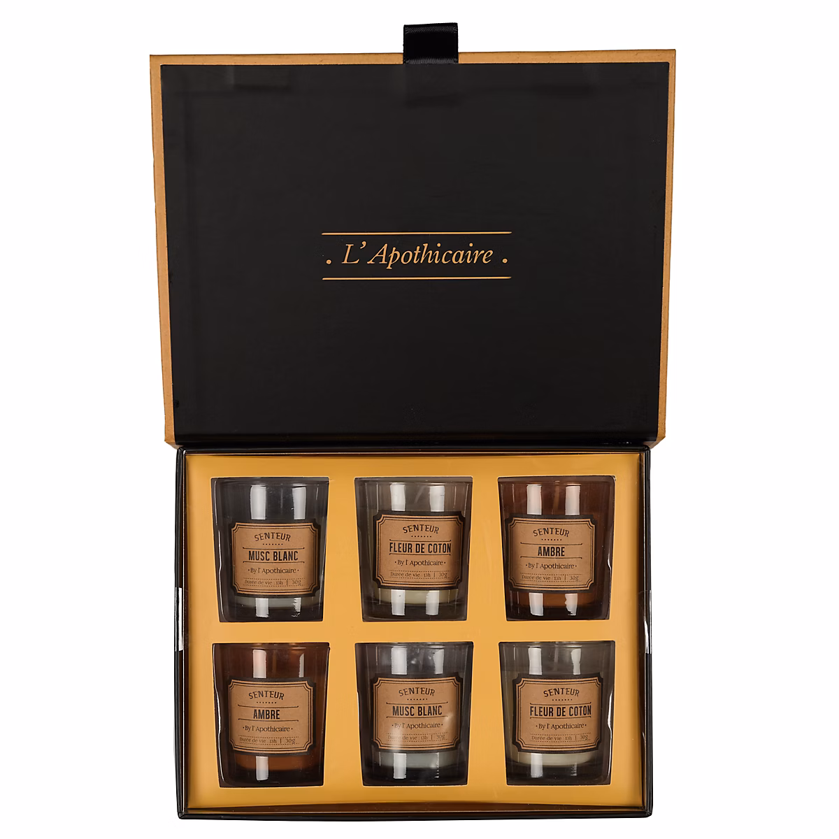 Coffret de 6 Bougies – HOME DECO FACTORY | Apothicaire | Parfumées | Multicolore