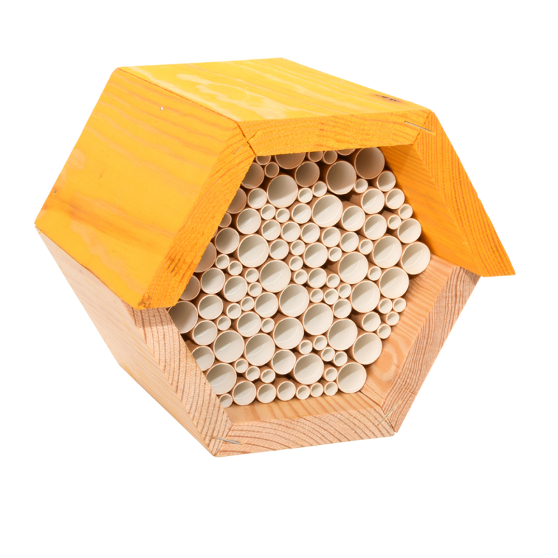 Hôtel à abeilles en bois et papier - Nichoir écologique