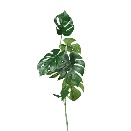 Pour votre espace extérieur：Tige de Monstera artificielle verte – 80 cm