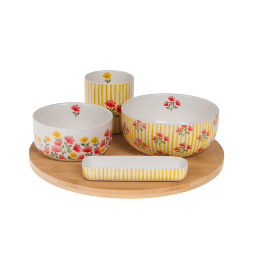 COFFRET 'LOUISE' - PLATEAU TOURNANT + 4 BOLS
